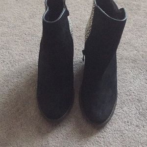 Black/white wedges.  tan Wedge boots!